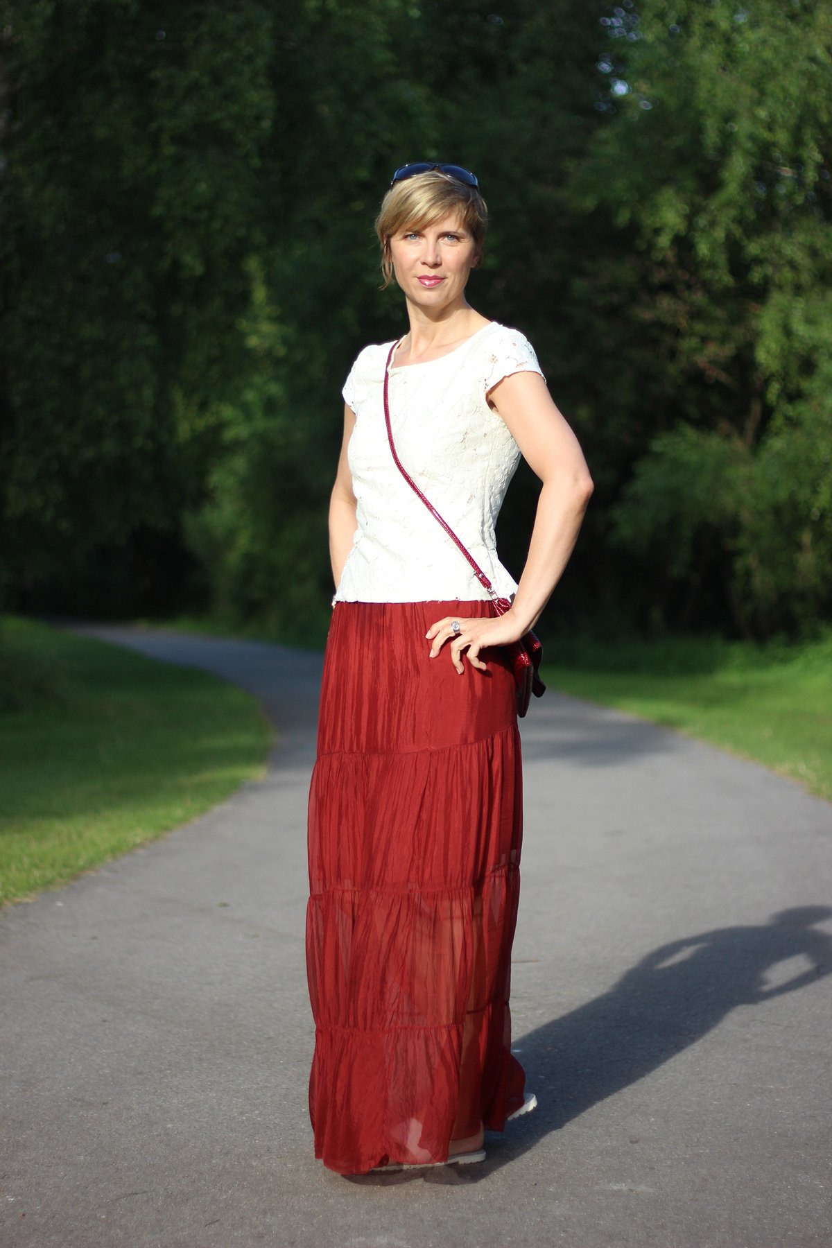 Wünsche, Träume, Maxi-Skirt, durchsichtig, Sommerlook, See, Conny Doll, ü40Blog