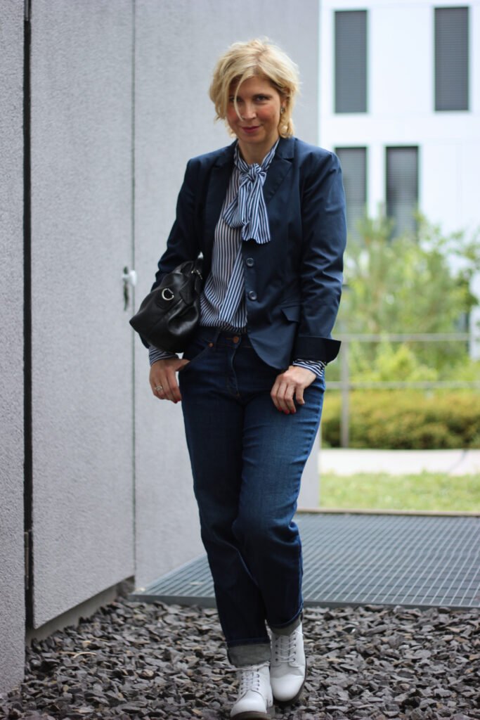 conny doll lifestyle: Denimlook fürs Büro und back to school